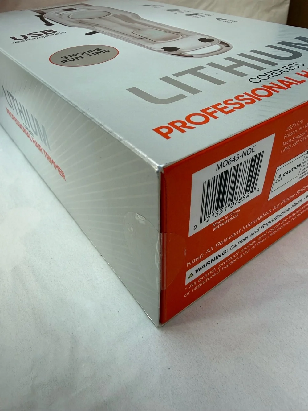 Members Only - Lithium Cordless Professional Hair Trimmer - Silver/White